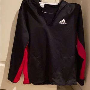 🅰️Black and Red Adidas Hoodie Size XL